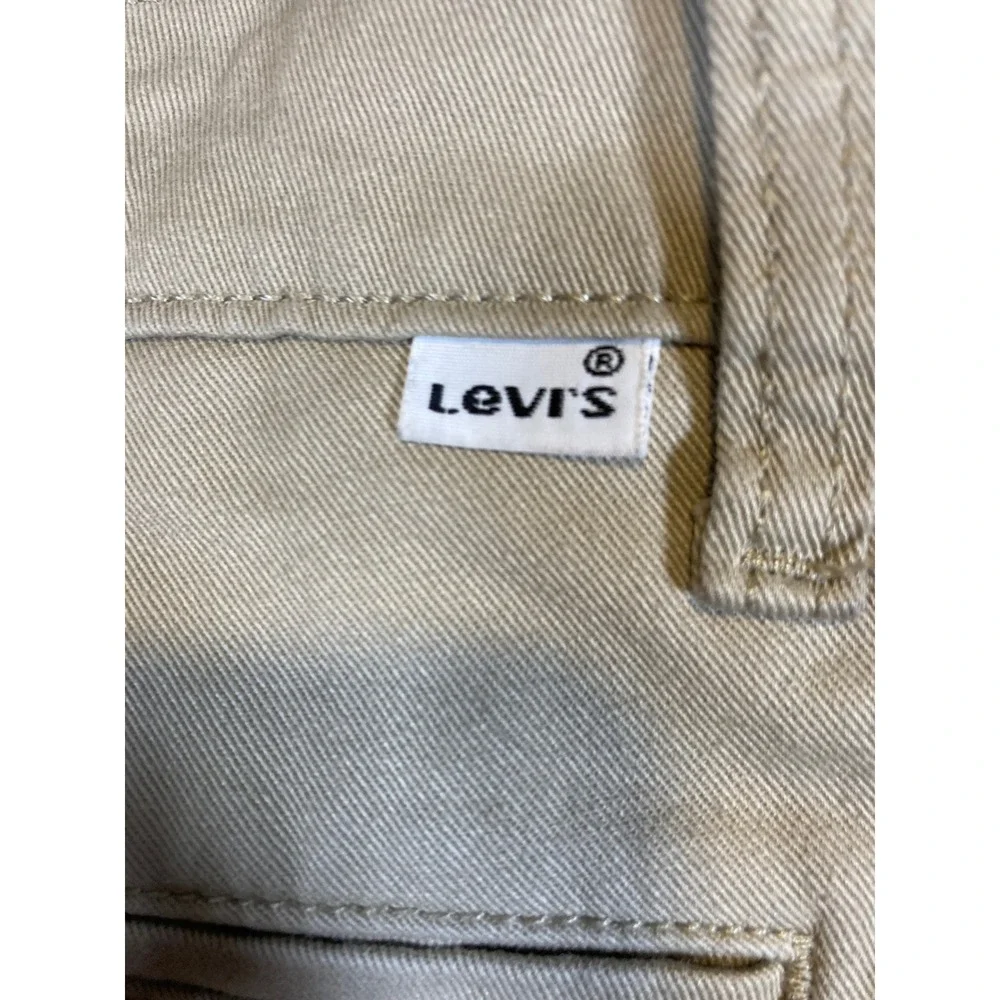 Levi Strauss & Co Mens Khaki Jogger Pants Tan Tapered Elastic Cuff 36‎ X 30